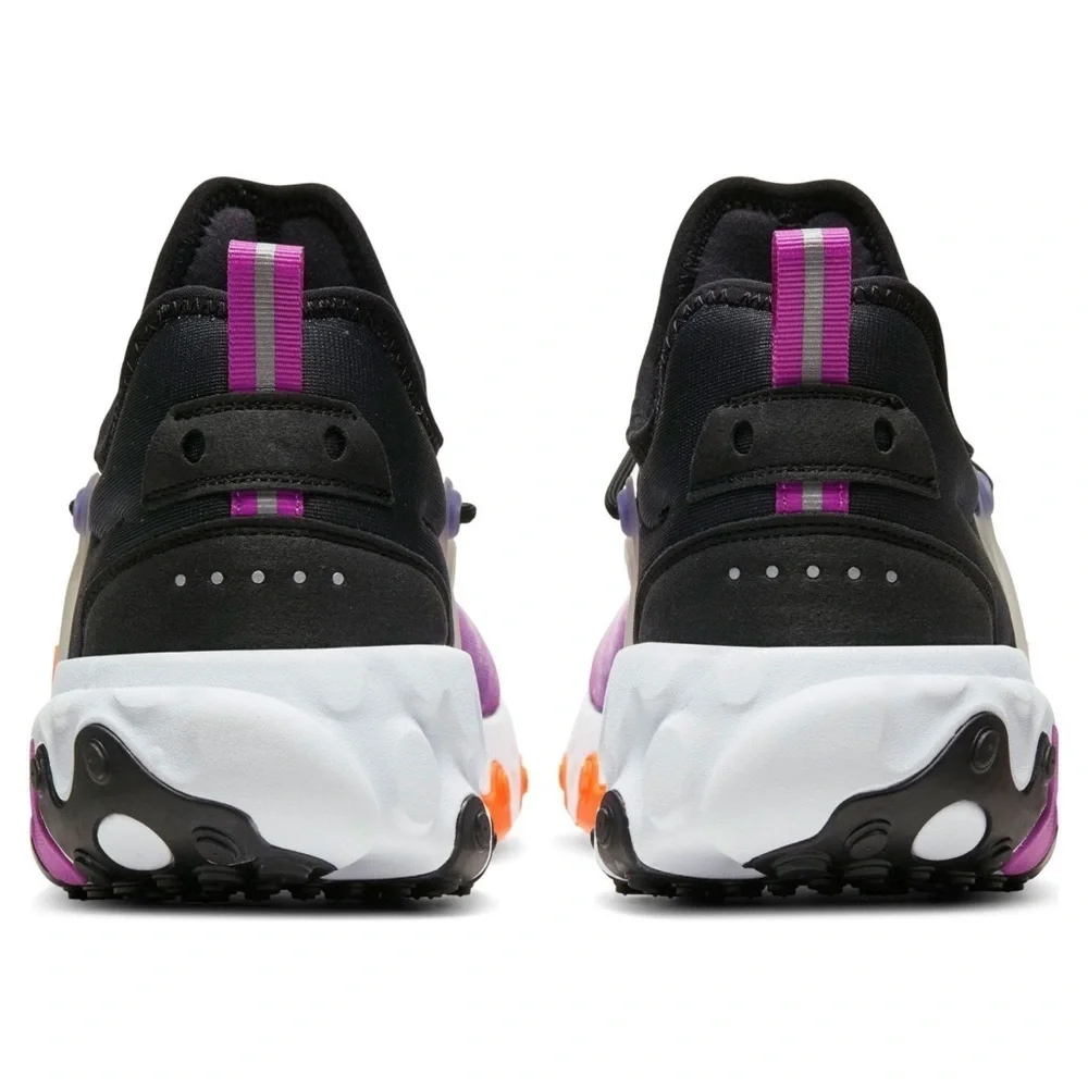 NIKE React Presto Print Big Kids' Shoes Black-Total Orange Tennis Shoes Sneakers